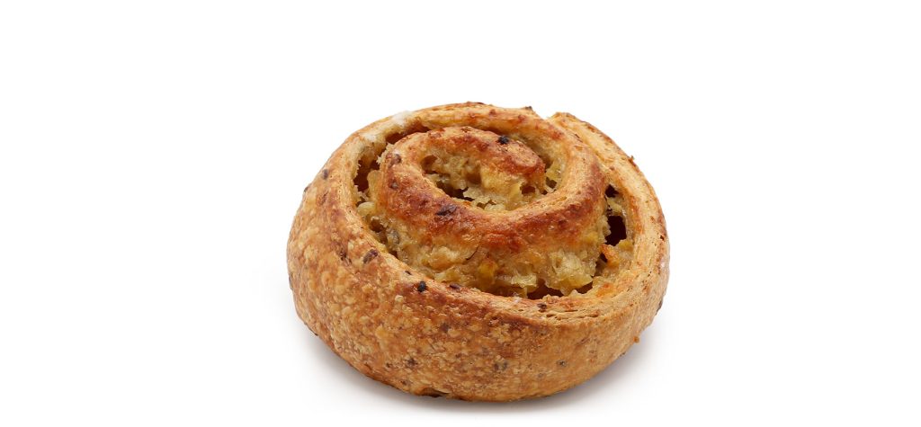 Mini temne maslene špirale z jabolčnim nadevom