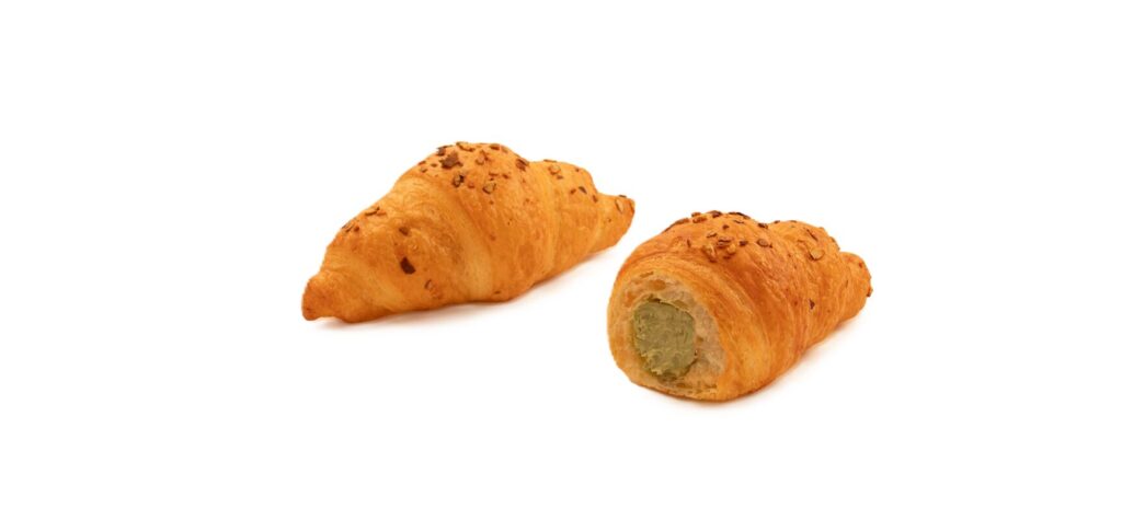 Mini francoski rogljički s pistacijevim nadevom