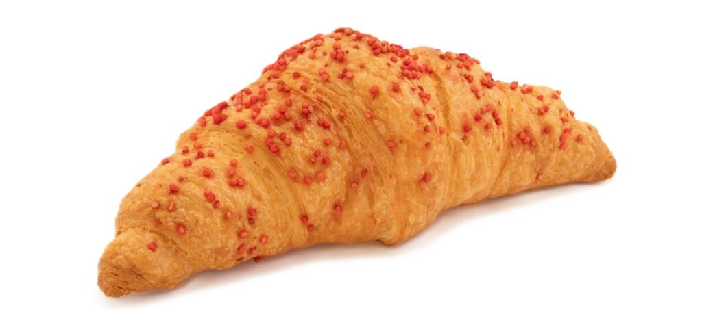 Francoski masleni rogljiči z jagodnim nadevom