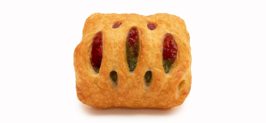 Mini rešetki s pistacijevim in malininim nadevom