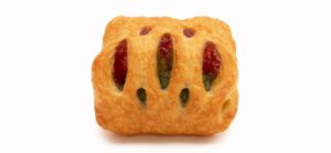 Mini rešetki s pistacijevim in malininim nadevom